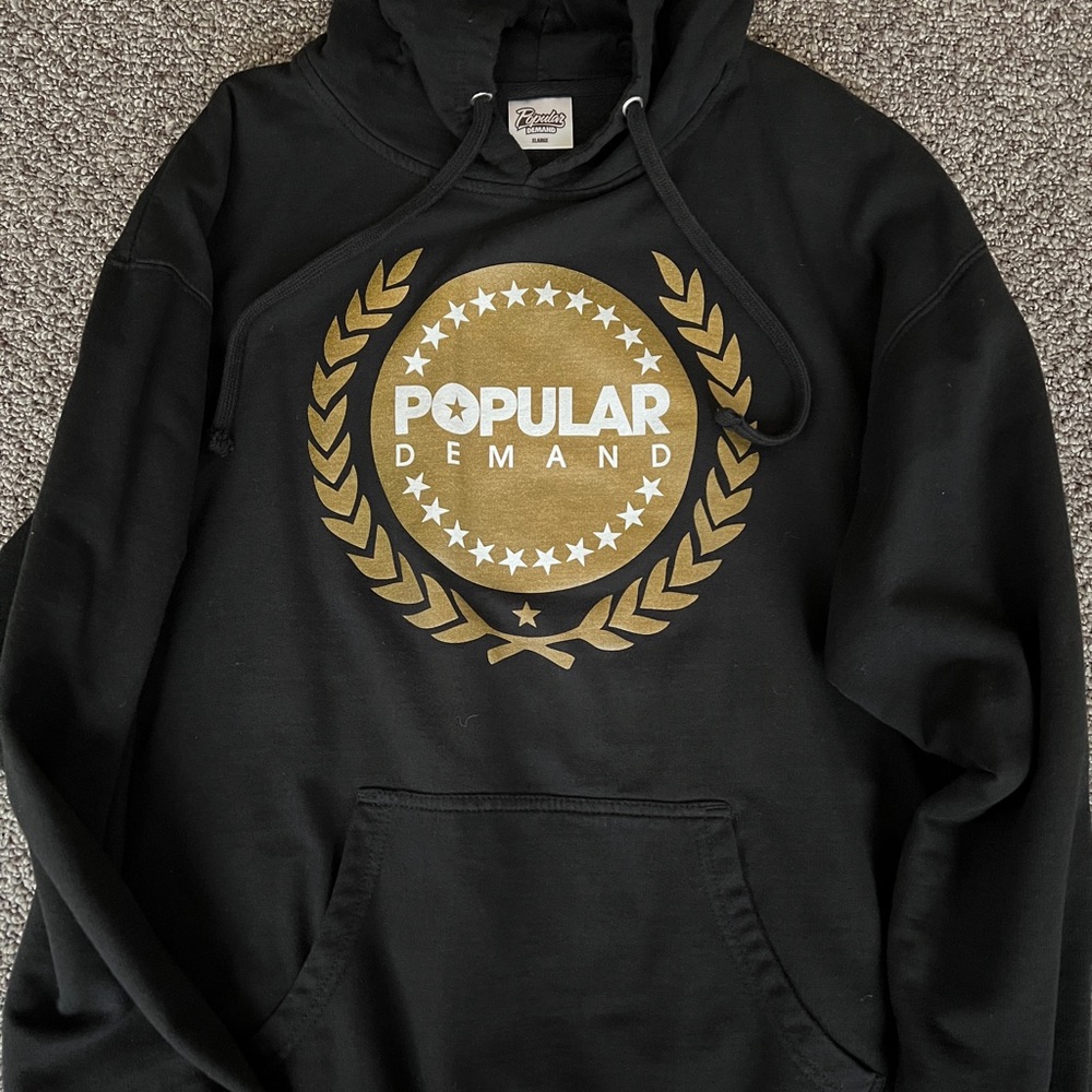 Popular Demand XL Black pullover hoodie